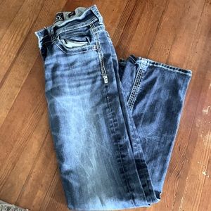 Men’s Buckle Black Jeans